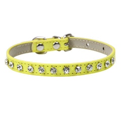 Luxury Rhinestone Rivets Cat Collar Leather Smal Collars Puppy Neck Strap for Kitten