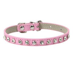Luxury Rhinestone Rivets Cat Collar Leather Smal Collars Puppy Neck Strap for Kitten