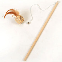 Eco-Friendly Pet Toy Cat Feather Teaser Stick Toy