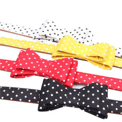 Leather Catena Cane Fashion Collar Cats Leather Dot Bow Tie For Pets With Leash