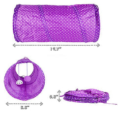 Cat Toy 24Pcs/Set Pet Kit Collapsible Tunnel Cat toy Fun Bell Feather Mice Shape Pet Kitten