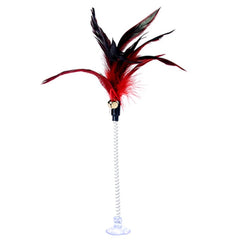 Cat Toys Metal Wire Spring Feather Color Cat Toy With Bell Pet toy