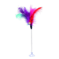 Cat Toys Metal Wire Spring Feather Color Cat Toy With Bell Pet toy