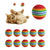 10 Pcs Rainbow Toy Ball Interactive Natural Foam Ball Training