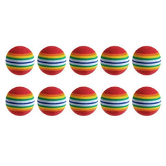 10 Pcs Rainbow Toy Ball Interactive Natural Foam Ball Training