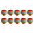 10 Pcs Rainbow Toy Ball Interactive Natural Foam Ball Training