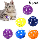 Toys for Cats Ball with Bell Ring Playing Chew Rattle Scratch Plastic Ball