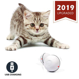 Smart Interactive Cat Toy USB Rechargeable Led Light 360 Degree Self Rotating Ball