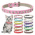 Luxury Rhinestone Rivets Cat Collar Leather Smal Collars  Puppy Neck Strap for Kitten