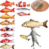 Fish Shape Cat Toy Interactive Gifts Fish Catnip Toys Stuffed Pillow Doll Simulation