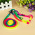 New lovely colorful rainbow color cat dog accessories walking harness leash for pet colorful pets collars leather