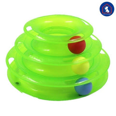 Pet Interactive Toy Cat Three-layer Turntable Pet Puzzle Fun Orbital Tower Playing Cat