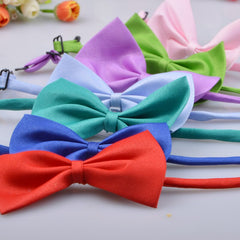 New Adjustable Puppy Cat Bow Tie Necklace Most Colors Pet
