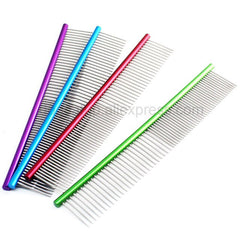 Hateli Colorful Pet Dog Comb Stainless Steel Hair Trimmer Combs Pets Cat