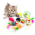 Pet Cat Toys Feather Teaser Wand Sets Funny Mouse